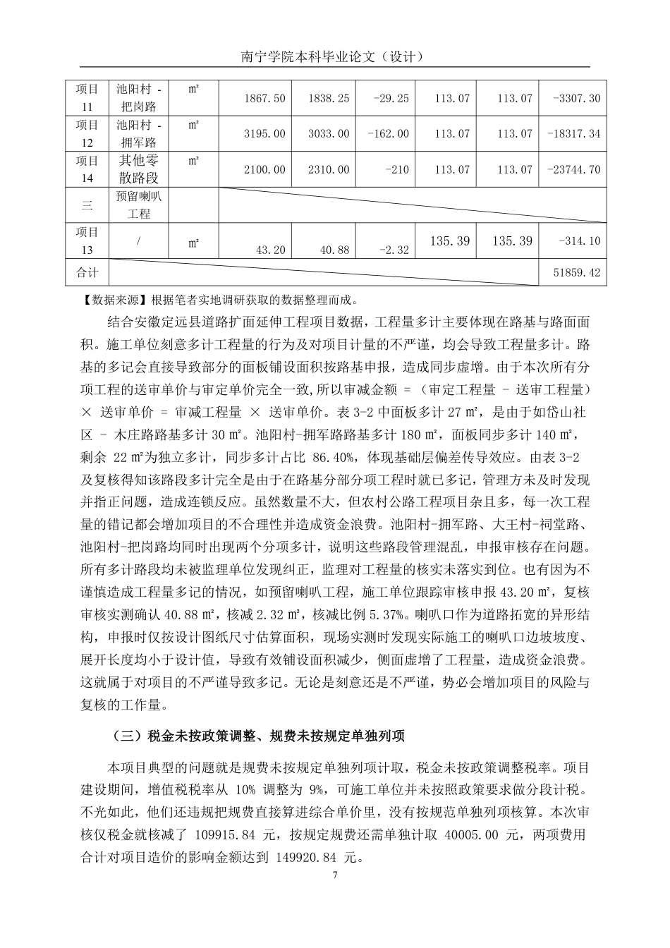 26年CH工程审计 道路工程竣工结算审核分析--以安徽定远县农村公路扩面延伸项目为例终稿全日制-约18406字符.pdf_第10页