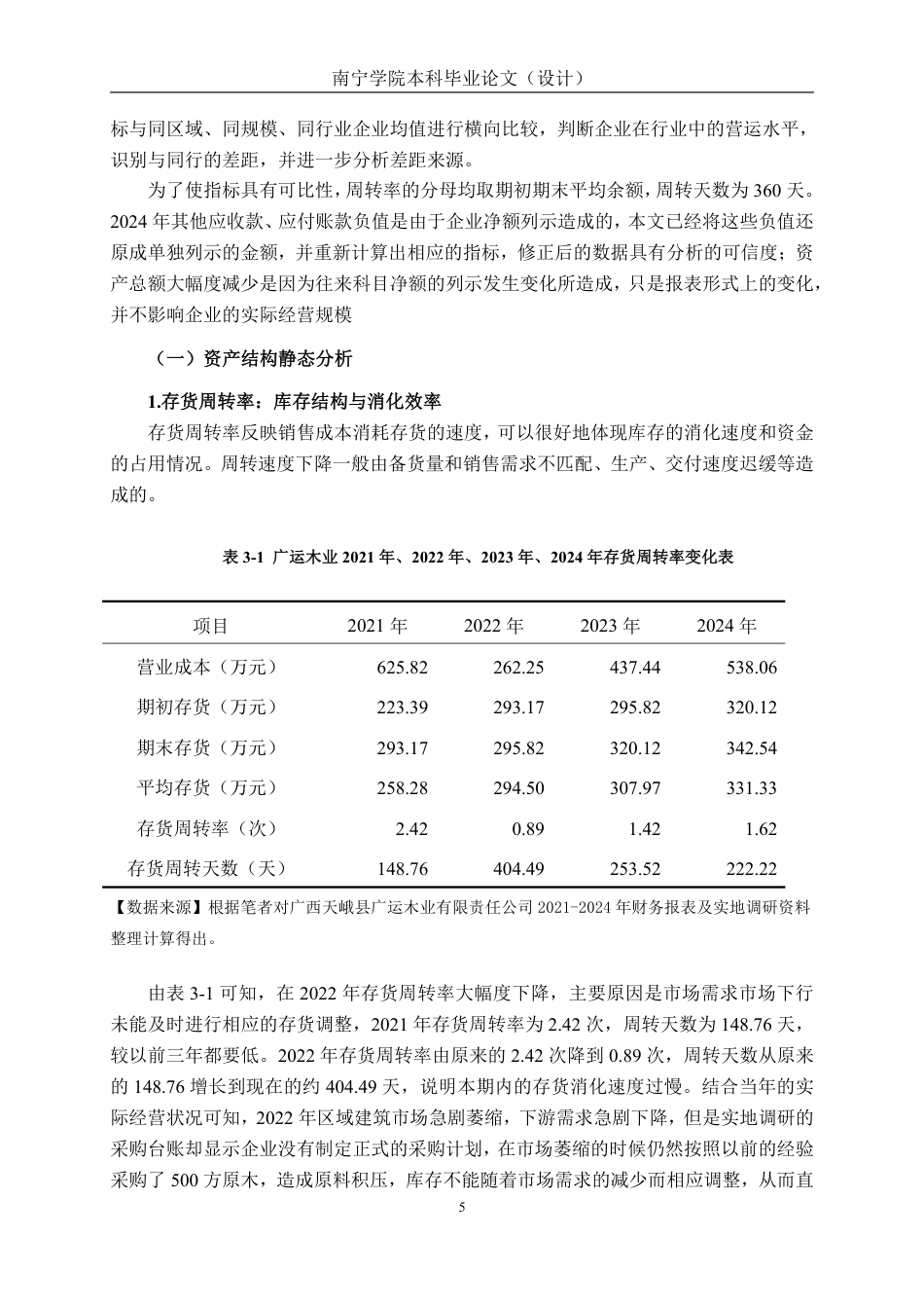 26年CH财务管理 小型木材加工企业营运能力分析——以广西天峨县广运木业有限责任公司为例终稿全日制-约19745字符.pdf_第8页