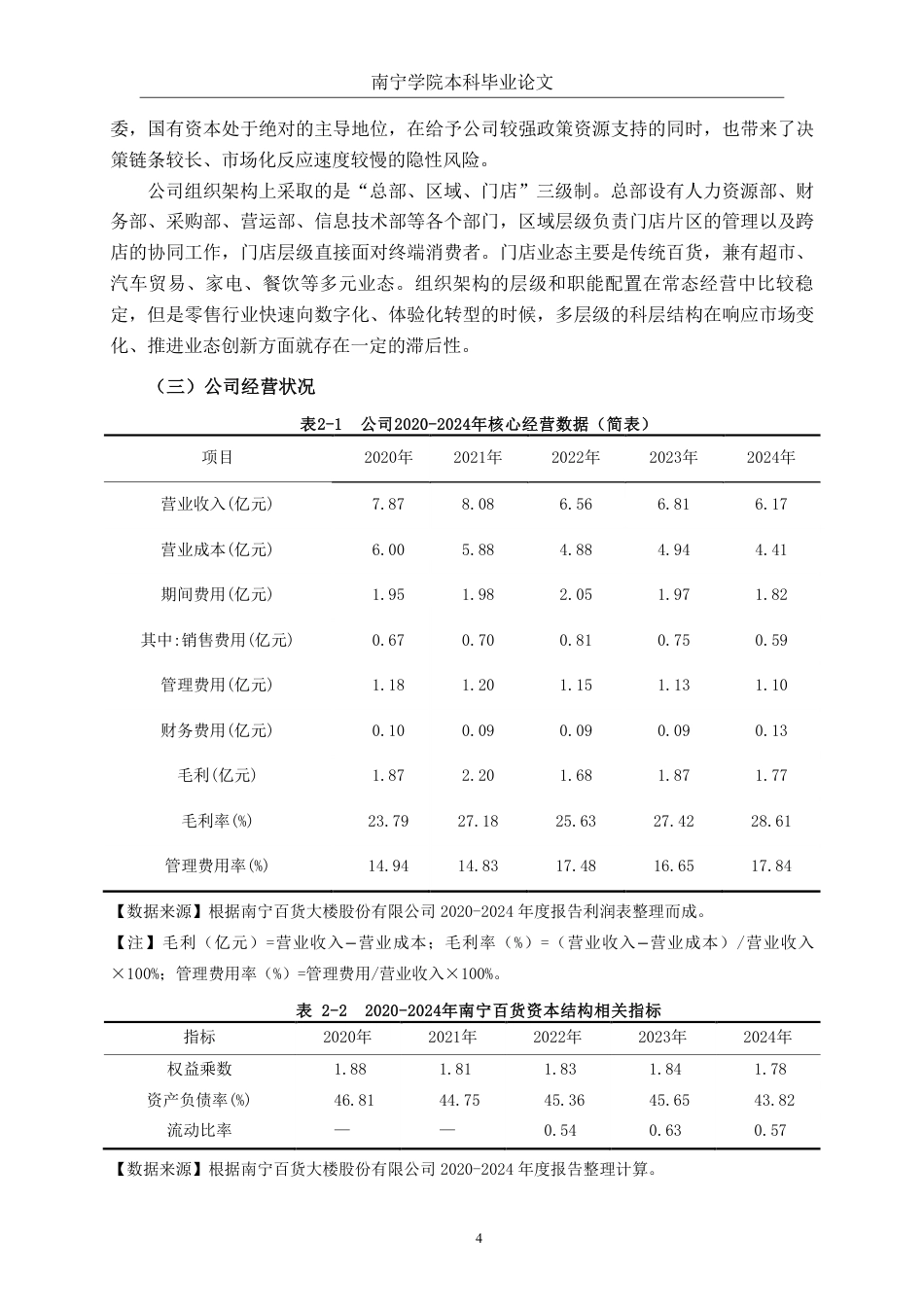 26年CH财务管理 大型零售企业盈利能力分析——以南宁百货大楼股份有限公司为例终稿全日制-约14056字符.pdf_第8页
