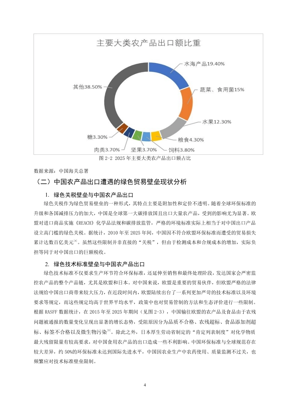 26年CH国际经济贸易 绿色贸易壁垒对中国农产品出口的影响及对策-终稿全-约13619字符.pdf_第7页