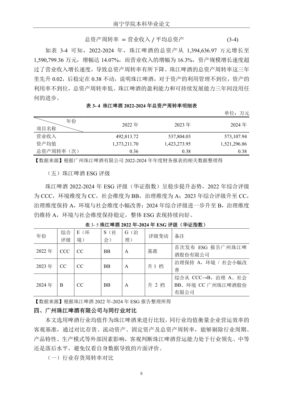 26年CH会计学 ESG视角下广州珠江啤酒股份有限公司营运能力分析终稿全日制-约13555字符.pdf_第9页