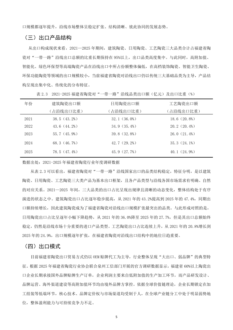 26年CH国际经济贸易 一带一路”背景下福建省陶瓷出口现状及对策-非全-约16205字符.pdf_第8页