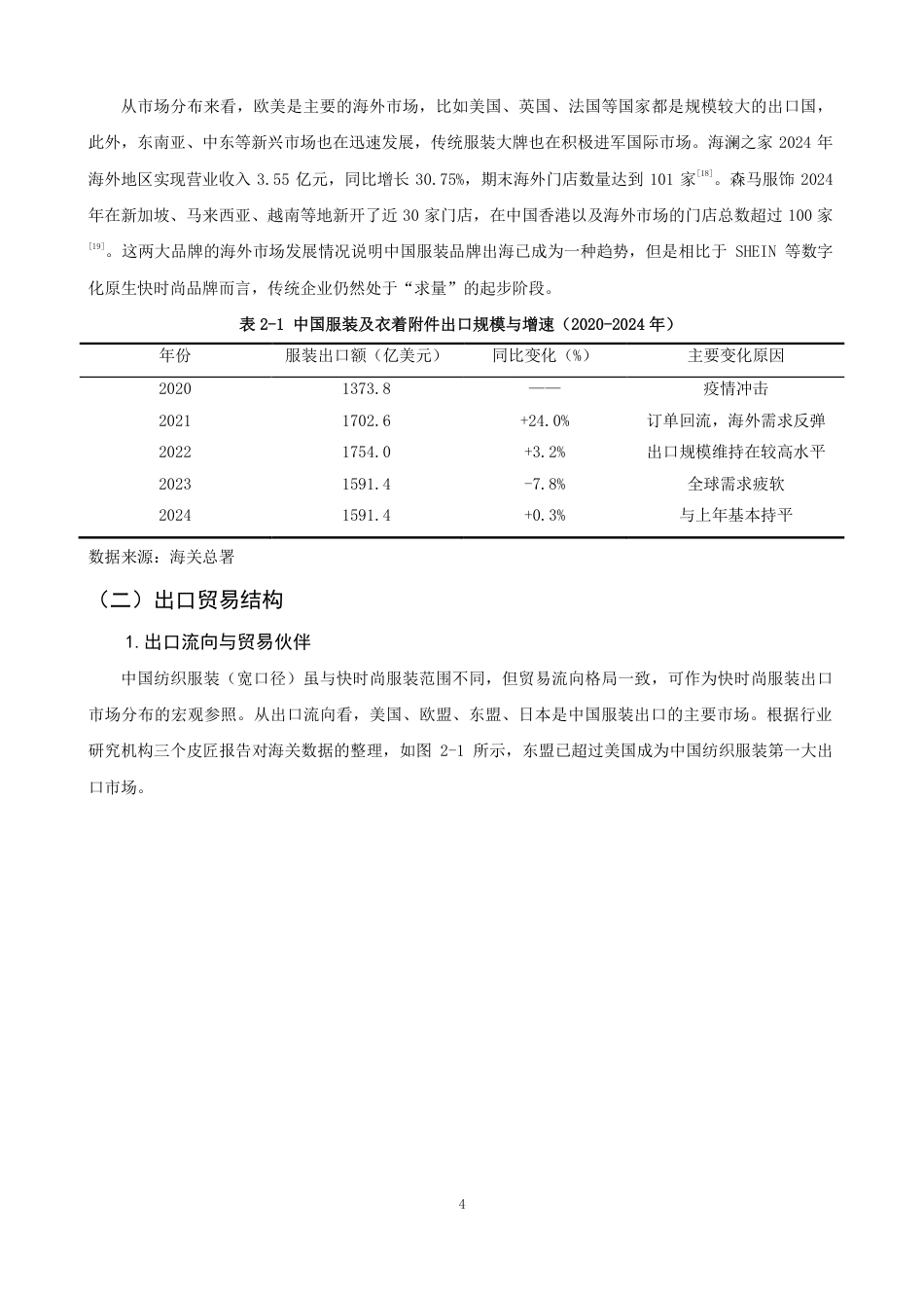 26年CH国际经济贸易 中国快时尚服装出口现状及对策-终稿全-约16024字符.pdf_第7页