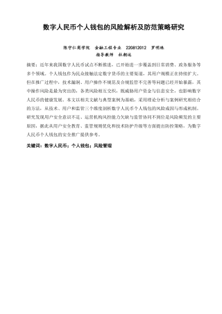 26年CH金融 数字人民币个人钱包的风险解析及防范策略研究-终稿全日制-约15725字符.pdf