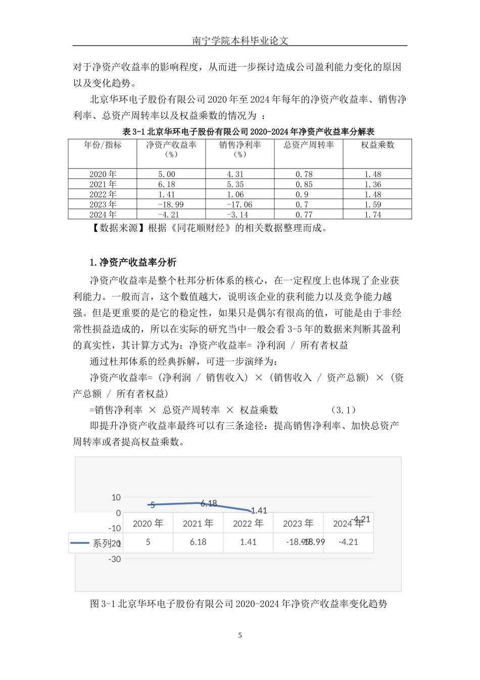 26年CH会计学 基于杜邦分析法的小型制造企业盈利能力分析——以北京华环电子股份有限公司为例终稿全日制(17817字).docx_第9页