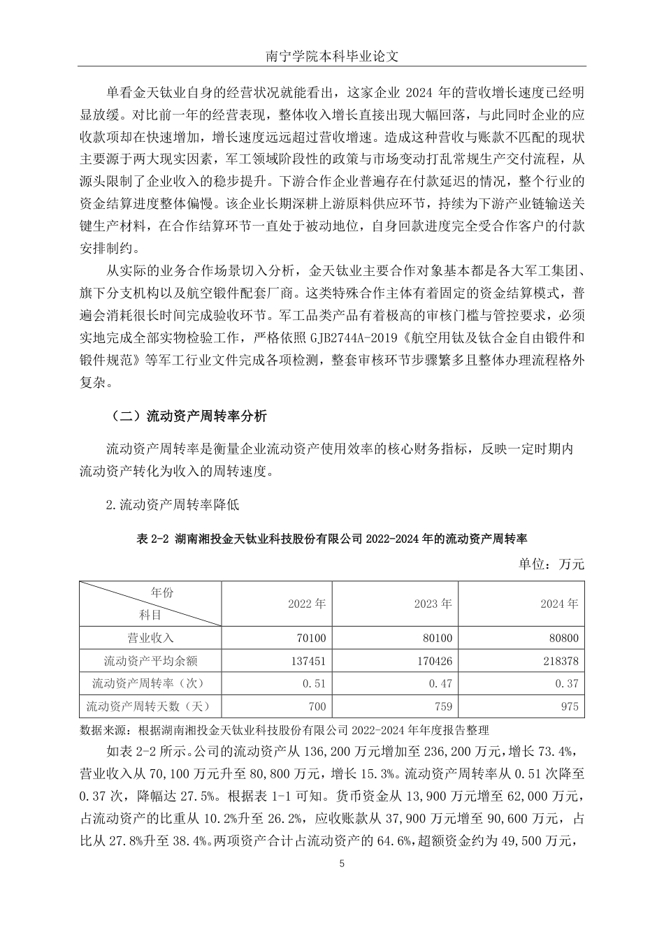 26年CH财务管理 中型有色金属生产企业营运能力分析—以湖南湘投金天钛业科技股份有限公司为例终稿全日制-约17090字符.pdf_第8页