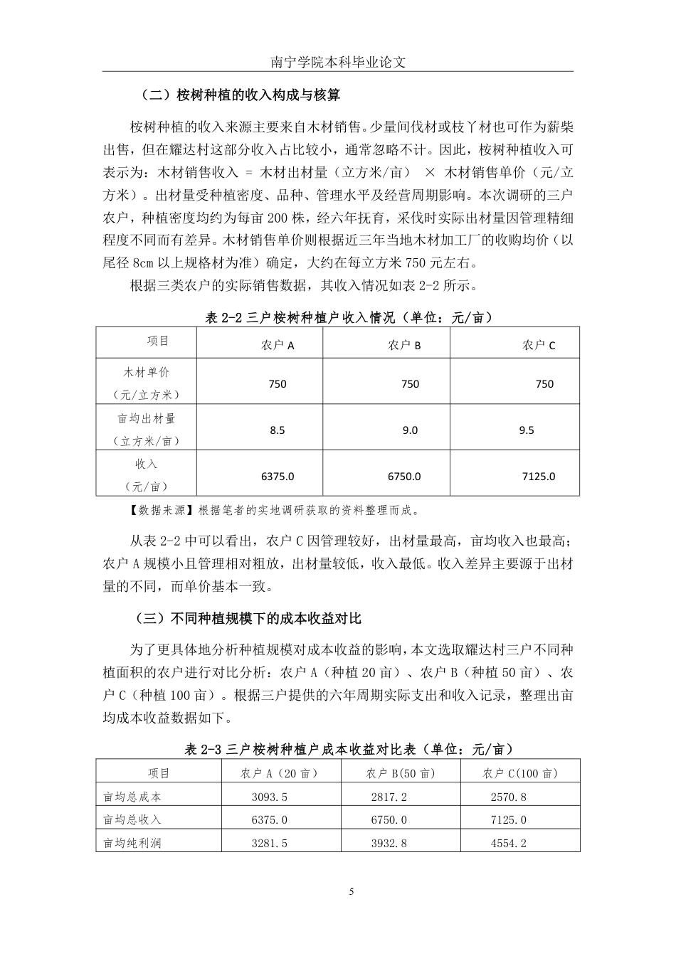 26年CH会计学 桉树种植的经济效益评价与优化研究——以广西宁明县耀达村种植户为例终稿全日制-约12628字符.pdf_第8页