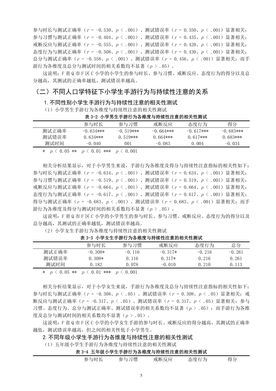 26年CH小学教育小学生手游行为与持续性注意的关系——以福建省Q市F区C小学的学生为例-终稿-约15769字符.pdf_第8页