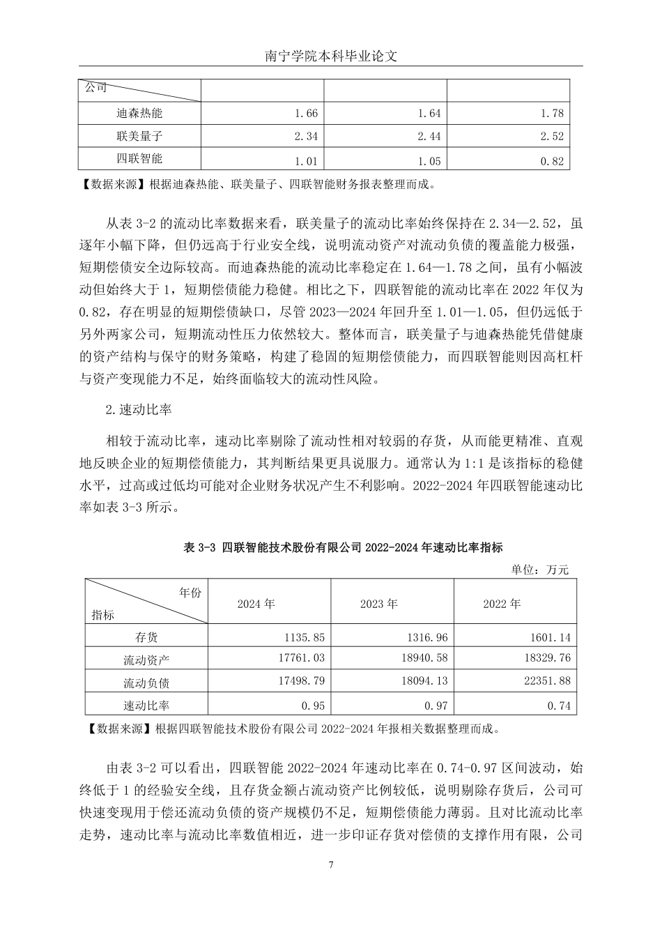 26年CH会计学 企业偿债能力分析——以四联智能技术股份有限公司为例终稿全日制-约20143字符.pdf_第10页