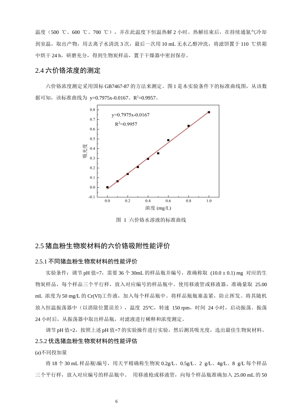 26年CH环境科学 煅烧条件对猪血粉生物炭吸附六价铬性能的影响研究(13043字).docx_第10页