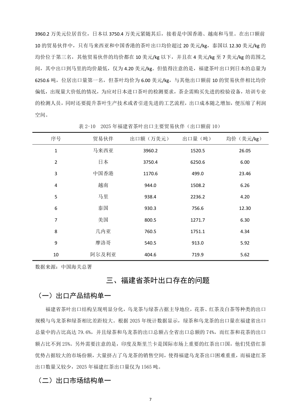 26年CH国际经济贸易 福建省茶叶出口现状及对策-终稿全-约11458字符.pdf_第10页