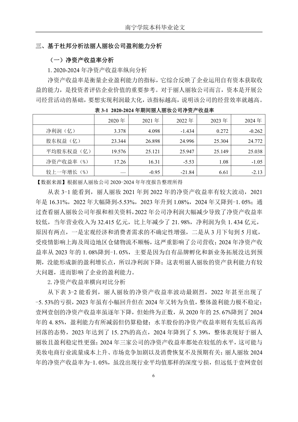 26年CH财务管理 基于杜邦分析法的丽人丽妆化妆品股份有限公司盈利能力分析终稿全日制-约21715字符.pdf_第9页