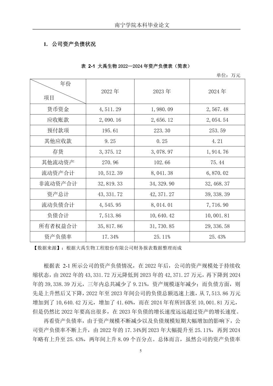 26年CH会计学 中型食品制造业企业盈利能力分析及提升路径研究——以大禹生物为例终稿全日制-约19795字符.pdf_第8页