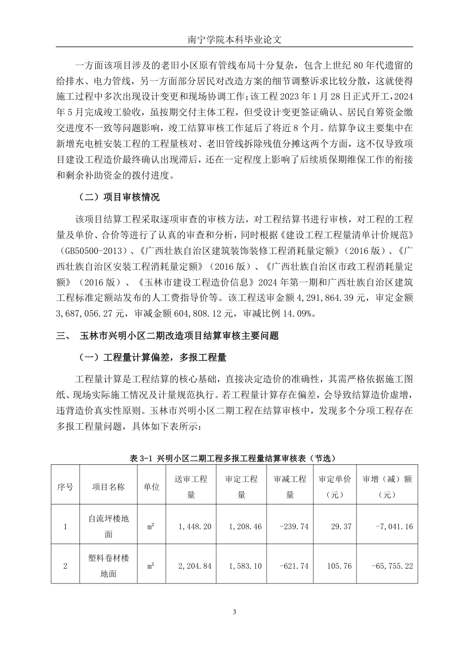 26年CH工程审计 房屋改造工程竣工结算审核探析——以玉林市兴明小区二期项目为例终稿全日制-约12918字符.pdf_第6页