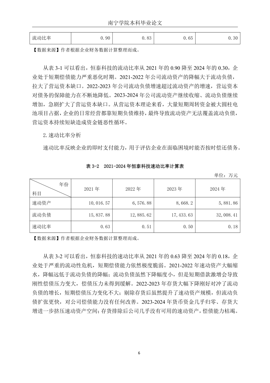 26年CH财务管理 中型锂电池生产企业偿债能力分析—以惠州市恒泰科技股份有限公司为例终稿全日制-约17214字符.pdf_第9页