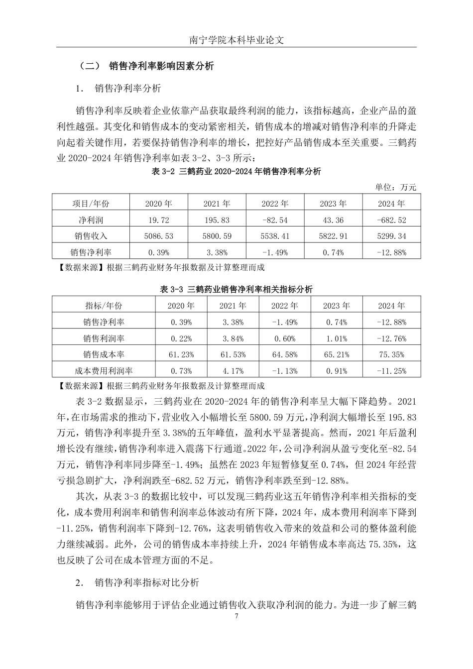 26年CH基于杜邦分析法的医药制造企业盈利能力分析——以广西三鹤药业股份有限公司为例-约18974字符.pdf_第10页