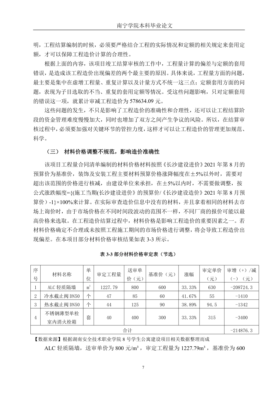 26年CH工程审计 房屋建筑工程竣工结算审核分析——以湖南安全技术职业学院8号学生公寓建设项目为例终稿全日制-约15204字符.pdf_第10页