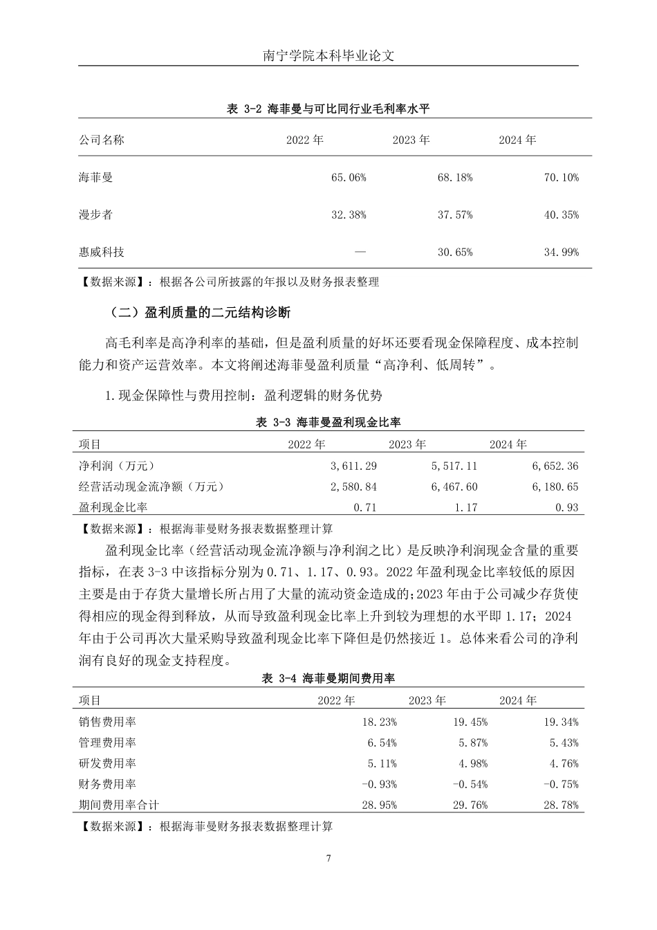 26年CH财务管理 高毛利率企业的盈利可持续性与经营风险研究——以海菲曼为例终稿全日制-约18043字符.pdf_第10页