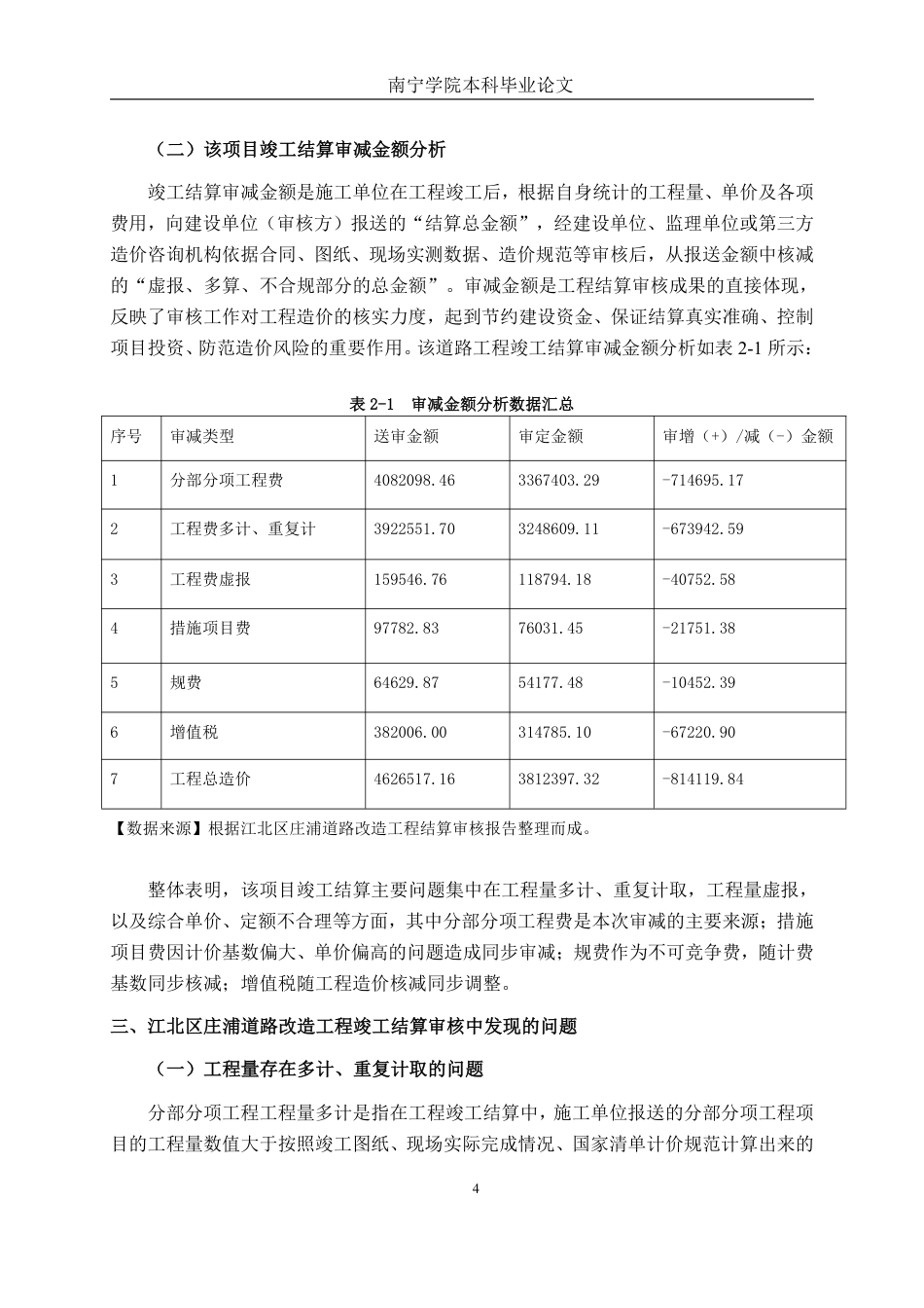 26年CH工程审计 浙江宁波江北区庄浦道路改造项目竣工结算审核探究终稿全日制-约14049字符.pdf_第7页