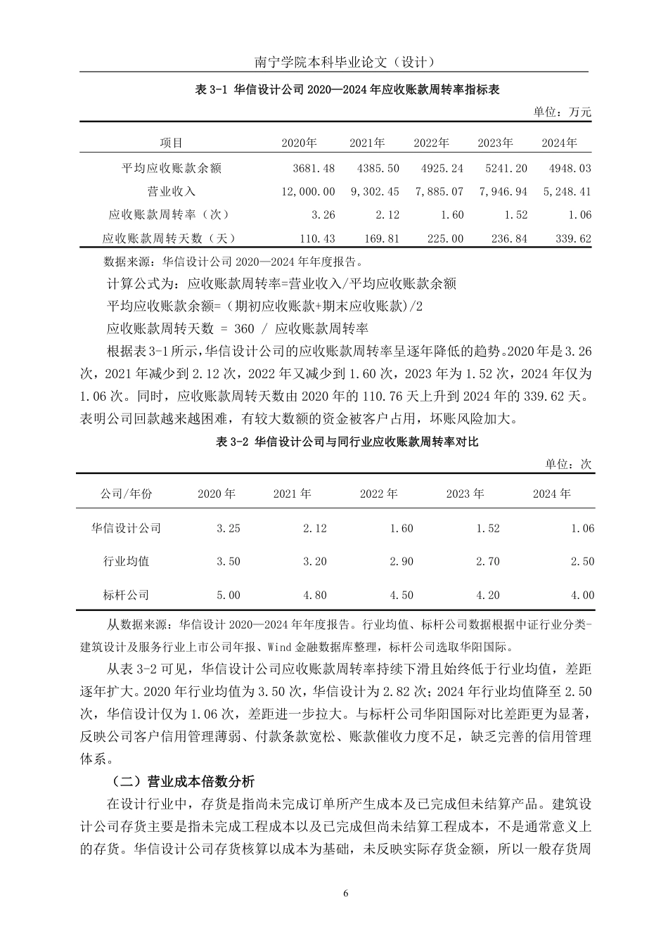 26年CH会计学 华信设计股份有限公司营运能力分析及提升策略研究终稿全日制-约17693字符.pdf_第10页