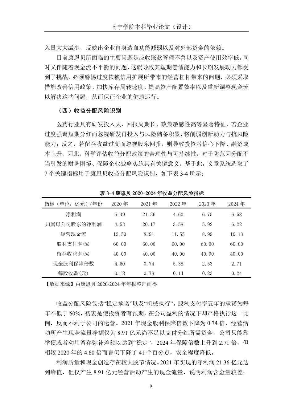 26年CH会计学 医药制造企业财务风险分析——以浙江康恩贝制药股份有限公司为例终稿全日制-约15916字符.pdf_第10页