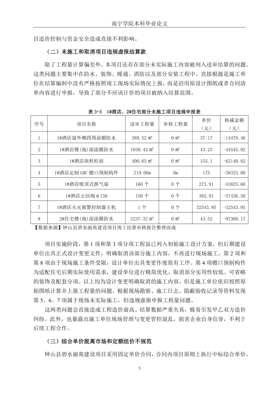 26年CH工程审计 房屋建筑工程竣工结算审核分析——以钟山县碧水丽苑建设项目为例终稿全日制-约16262字符.pdf_第8页