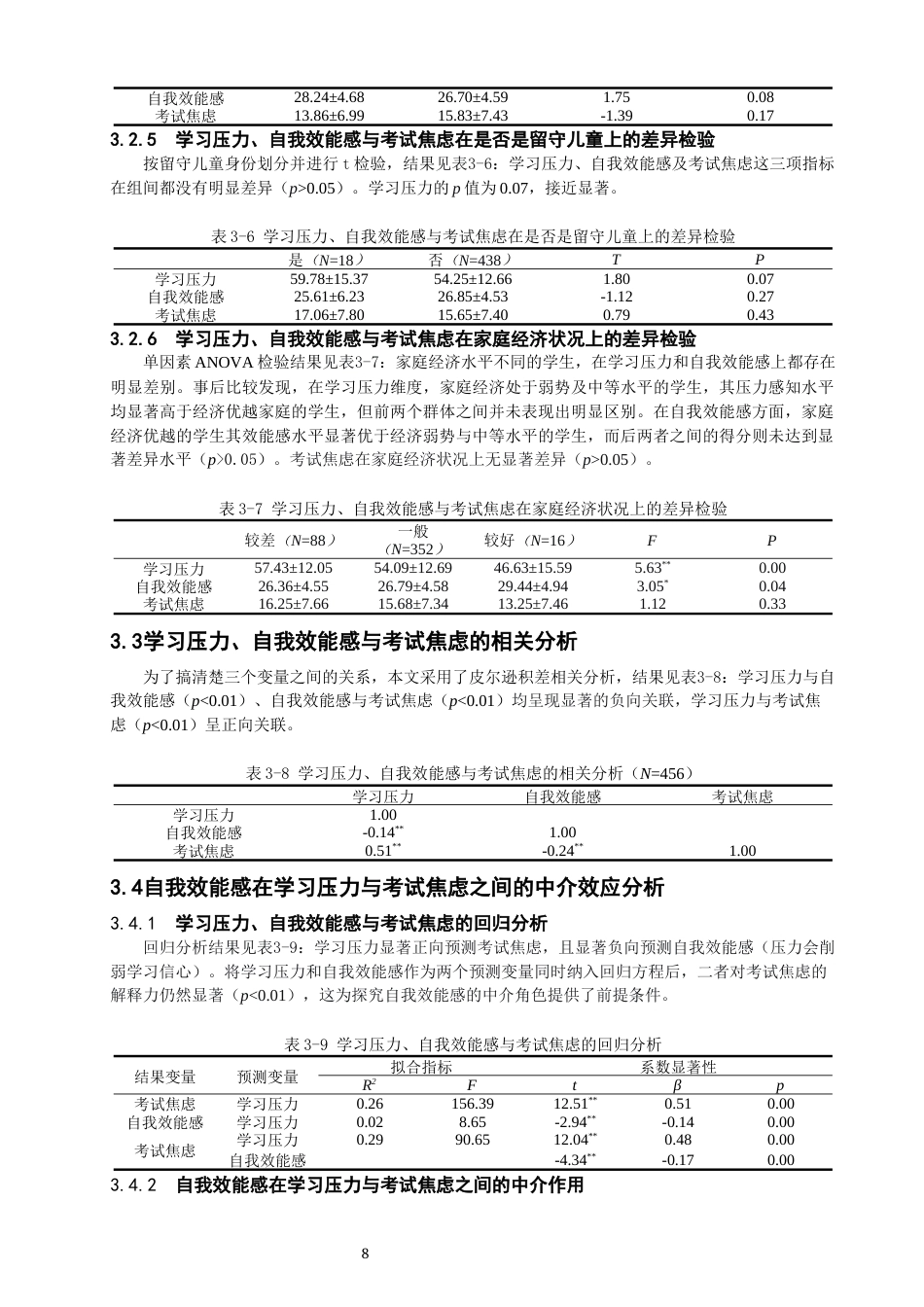 26年CH应用心理学 初中生学习压力、自我效能感与考试焦虑的关系研究-终稿全(9173字).docx_第8页