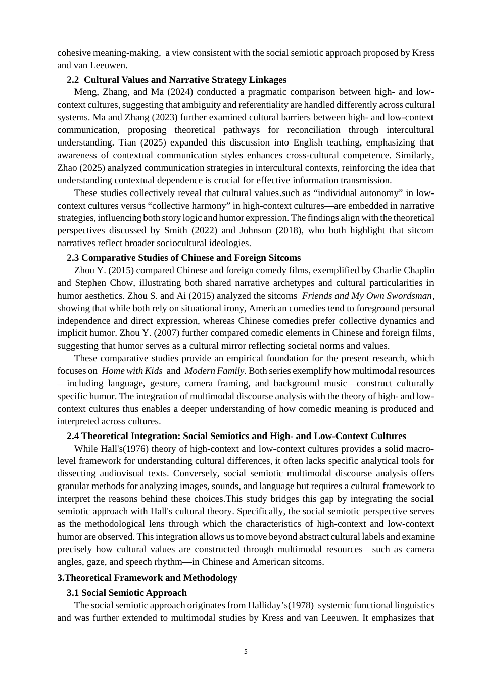 26年CH英语终稿全 关键词：高语境文化；低语境文化；多模态话语分析；情景喜剧；幽默叙事(6965字).docx_第8页