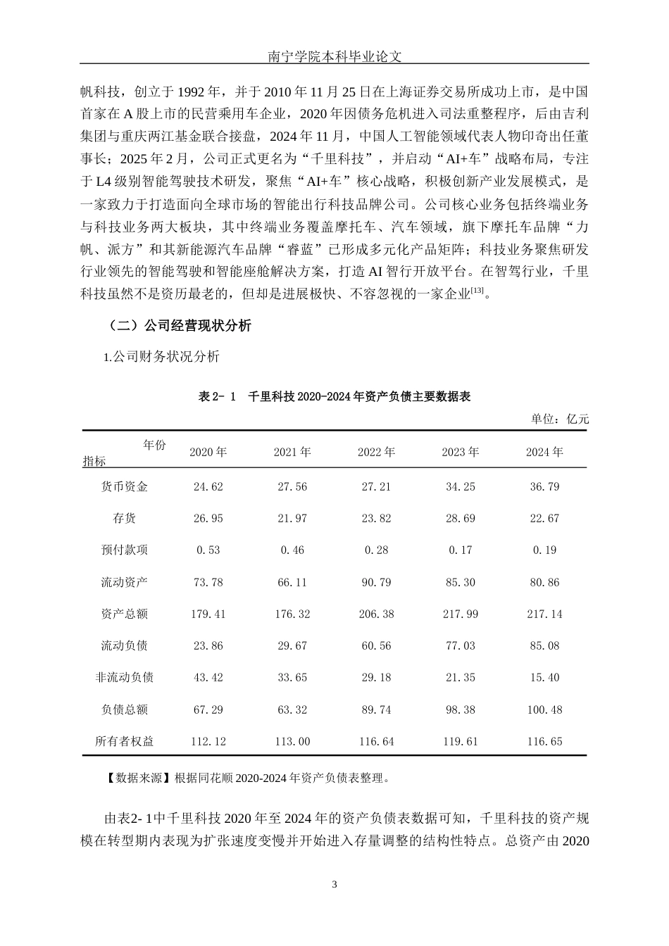 26年CH会计学 高新技术企业偿债能力分析——以重庆千里科技股份有限公司为例终稿全日制(14696字).docx_第6页