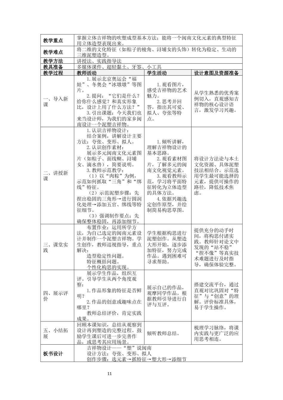 26年CH美术学师范 泉州地域文化融入初中美术课程实践研究——以人教版美术教材泥塑模块为例-全日制终稿(15716字).docx_第10页