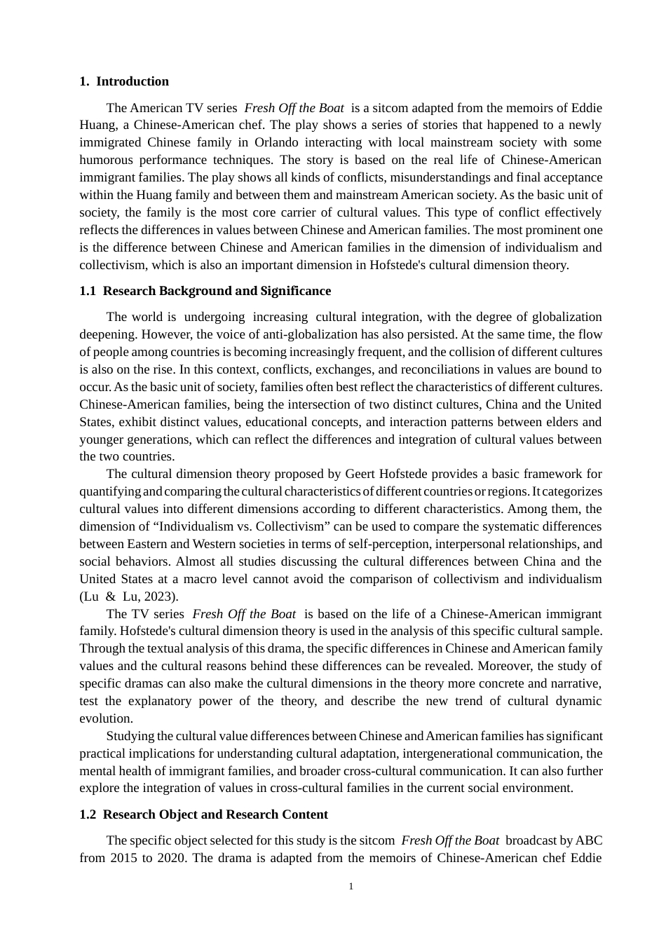 26年CH英语终稿全 霍夫斯泰德文化维度视域下《初来乍到》呈现的中美家庭价值观差异探析(7637字).docx_第6页