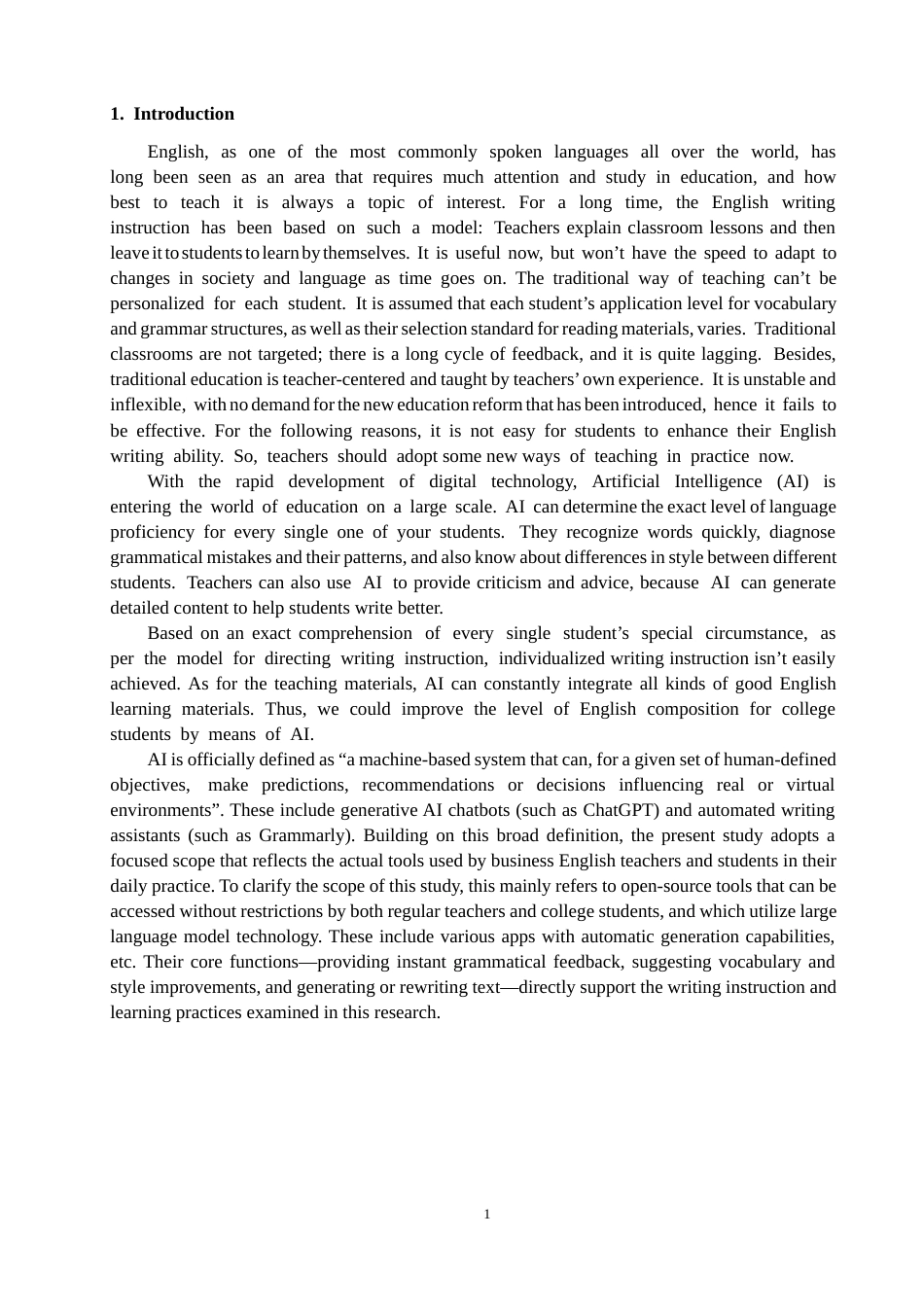 26年CH商务英语 人工智能在商务英语专业写作教学中的影响——基于福建某高校商务英语专业师生的访谈-终稿全(8505字).docx_第5页