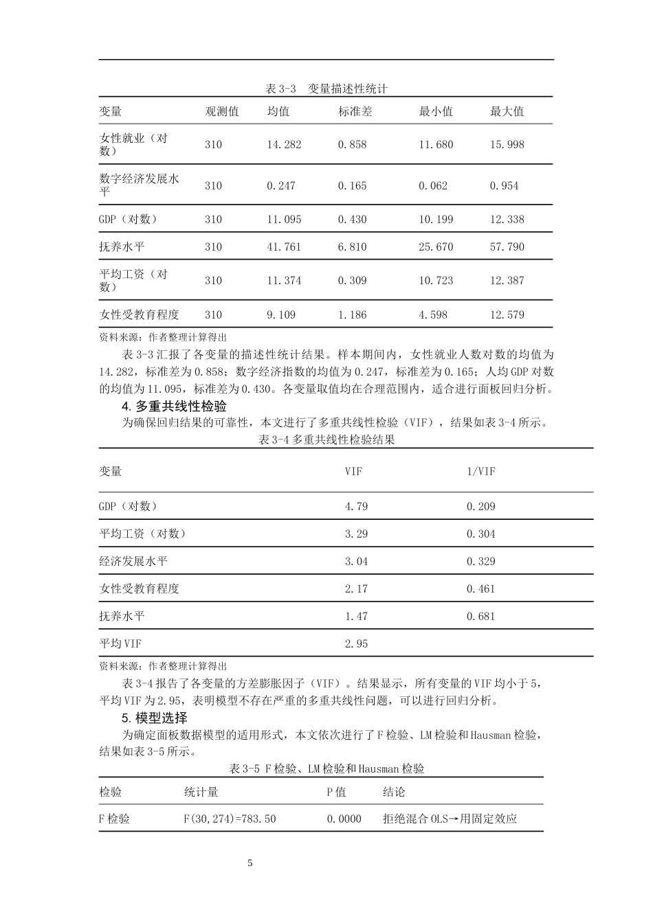 26年CH经济学 关键词：数字经济；女性就业；区域异质性；固定效应模型-终稿全日制(13747字).docx_第9页