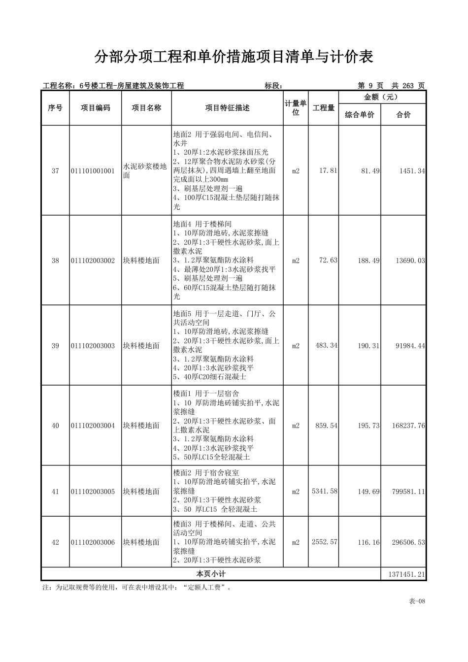 26年WP工程管理 学生宿舍BIM建模及结算计价7.78-AI6.16 附竣工结算书-约36648字符.pdf_第8页