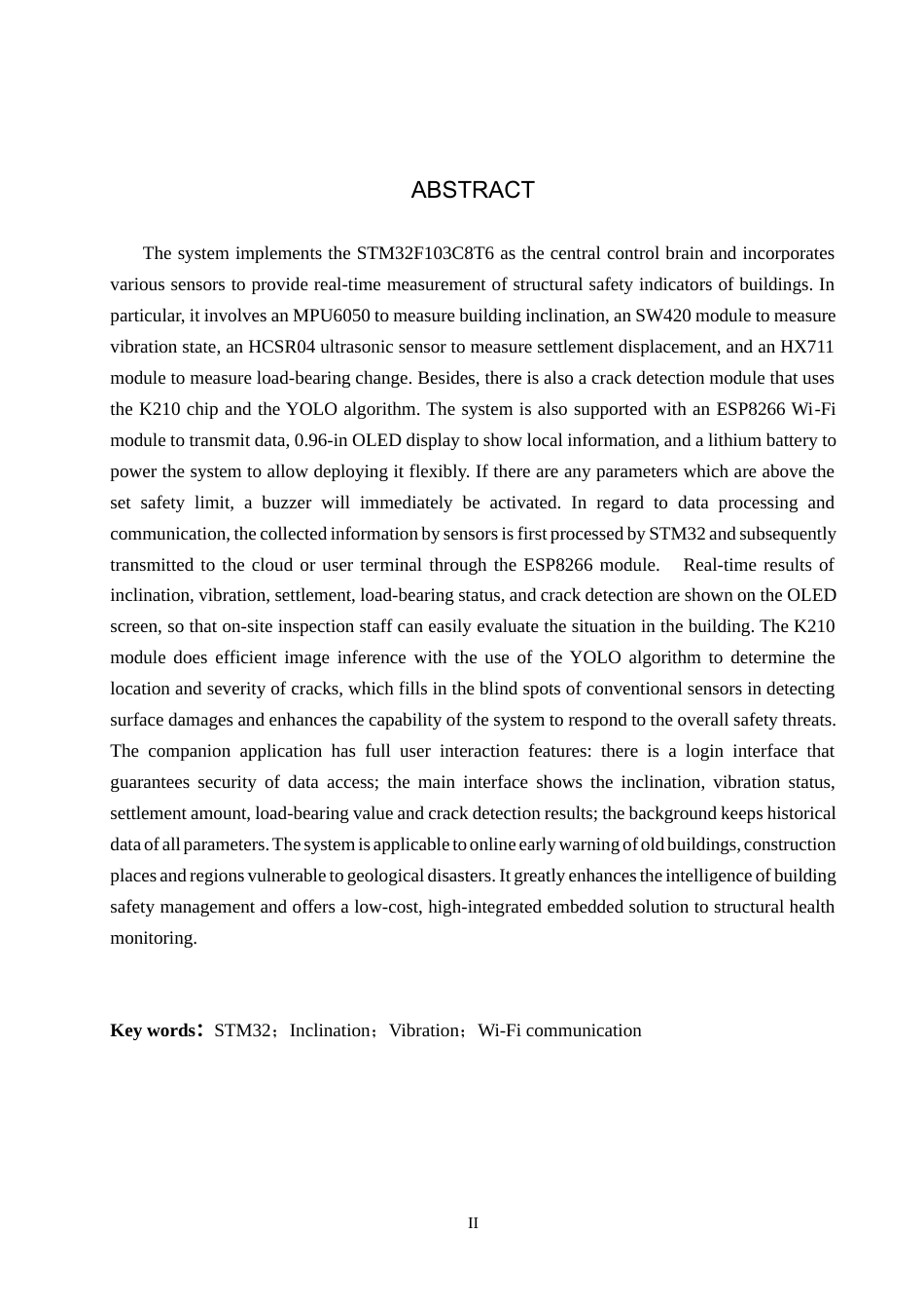 2026物联网工程一套 基于STM32的楼宇安全检测系统的实现与设计3.61-AI2.34(论文+上下位机程序代码源码+演示视频+实物图+材料说明)过大客服发.docx_第4页