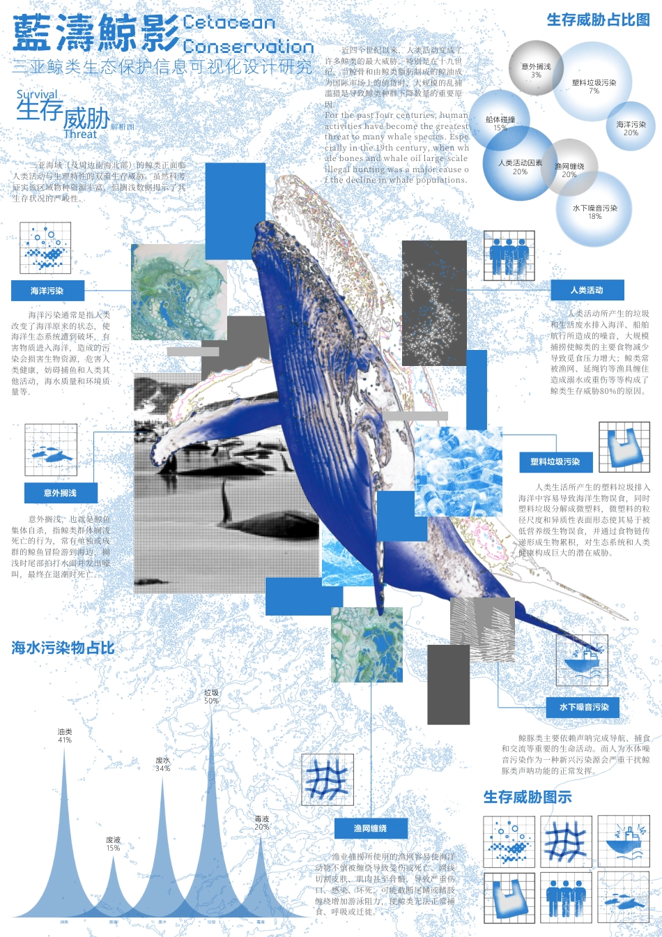 2026视觉传达设计一套 ”蓝涛鲸影“信息可视化设计.pdf(论文+可视化设计方卡海报phtotoshop.PS源文件.psd)过大客服发.pdf_第2页