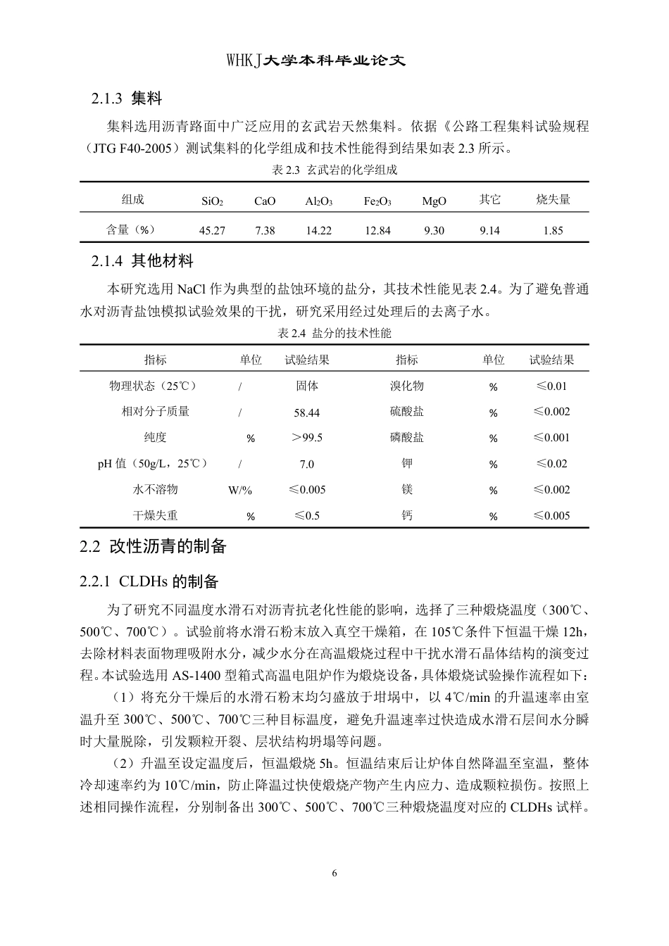 26年WP交通工程 煅烧温度对水滑石改性沥青抗老化性能的影响25.74-AI-约21918字符-全日制.pdf_第10页