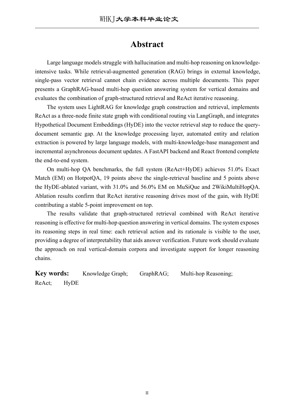 26年WP计算机科学与技术 基于GraphRAG的垂直领域多跳推理问答系统设计与实现1.48-AI70.35-约35098字符-全日制.pdf_第3页