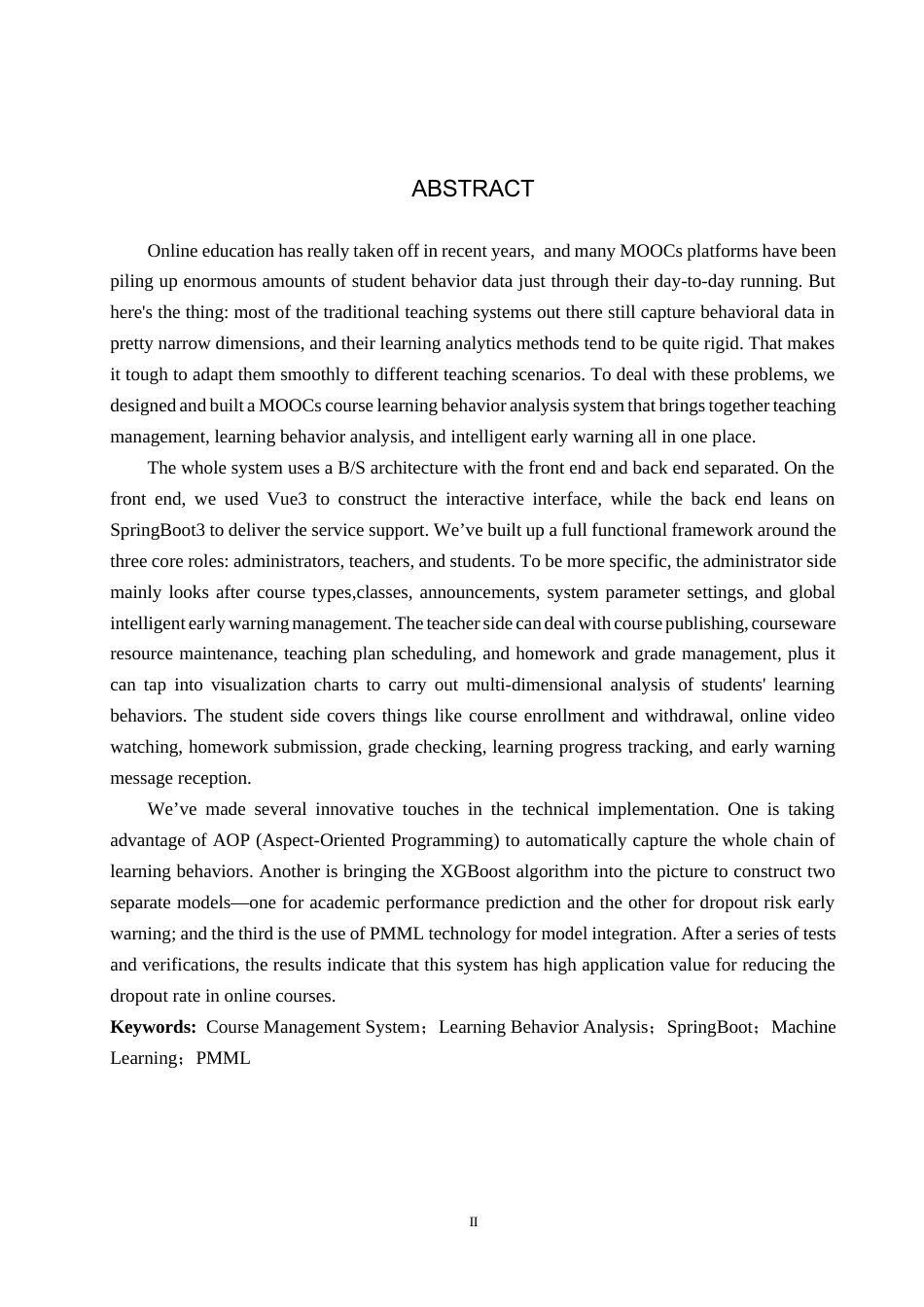 26年WP软件工程 MOOCs课程学习行为分析系统的设计与实现3.06-AI10.09全日制(16684字).docx_第2页