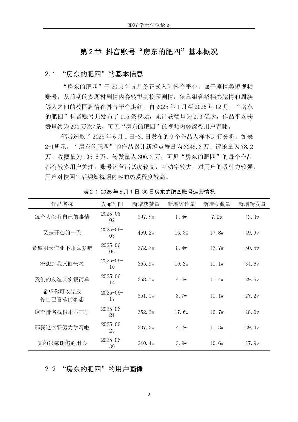 26年WP网络与新媒体 抖音号“房东的肥四”运营策略研究12.62-AI12.53全日制(15946字).docx_第6页