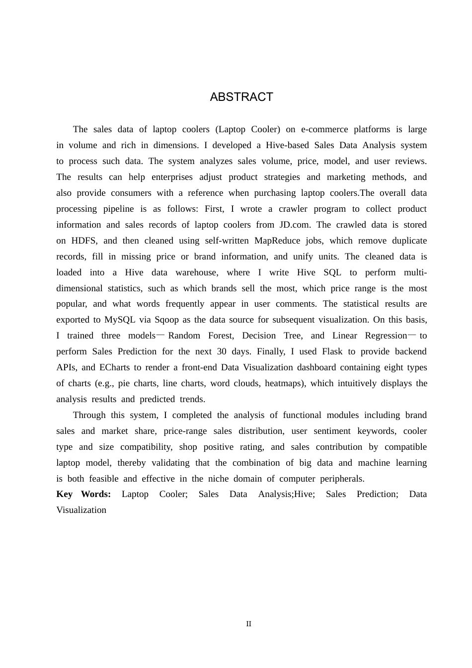 26年WP数据科学与大数据技术 基于Hive的笔记本散热器销售数据分析系统设计4.38-AI9.61全日制(21155字).docx_第2页