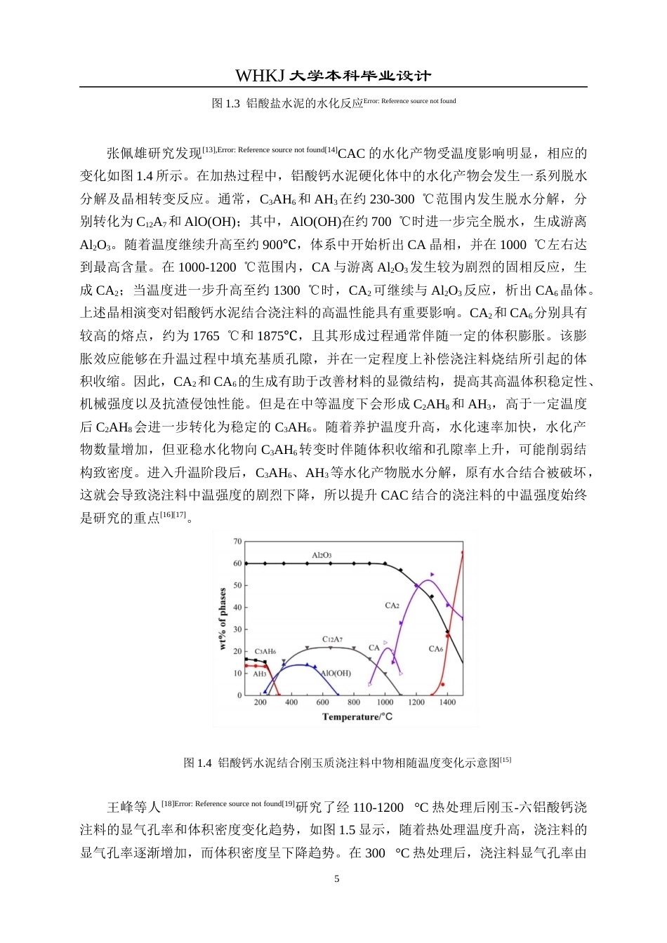 26年WP无机非金属材料工程 刚玉-六铝酸钙浇注料结合系统设计13.96-AI16.35全日(20466字).docx_第10页