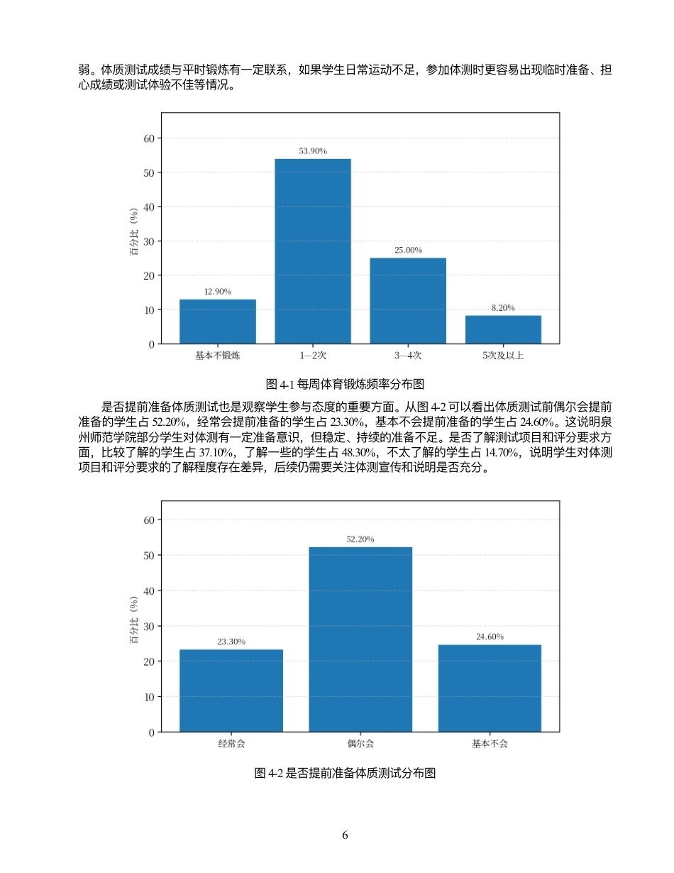 26年 社会体育指导与管理 泉州师范学院学⽣体质测试参与态度与影响因素研究终稿-约19522字符.pdf_第10页