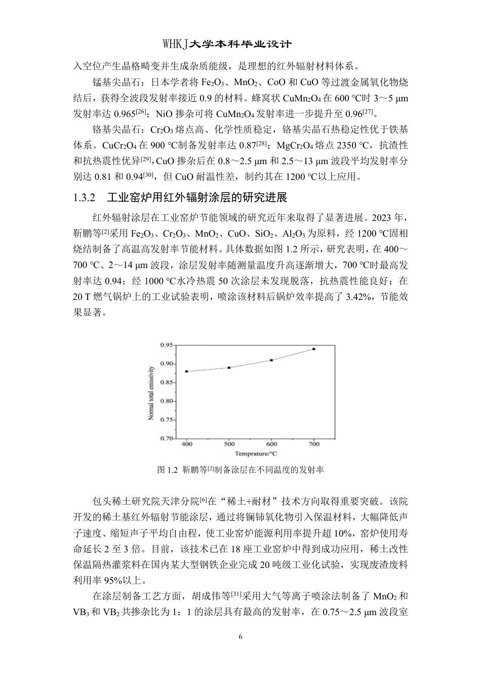 26年WP无机非金属材料工程 CuO-Cr2O3-Al2O3系高温红外辐射涂层的设计与制备16.29-AI8.63-约27071字符-全日制.pdf_第10页