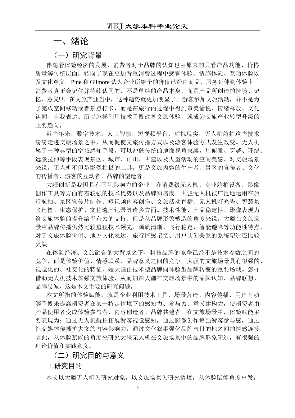 26年WP工商管理(IBA)大疆无人机在文旅场景的品牌形象塑造研究——体验赋能视角下10.6-AI全日(32828字).docx_第9页