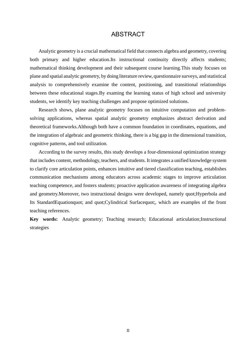 26年WP数学与应用数学 初等教育与高等教育中解析几何的教学研究11.56-AI2.31全日制(20948字).docx_第2页
