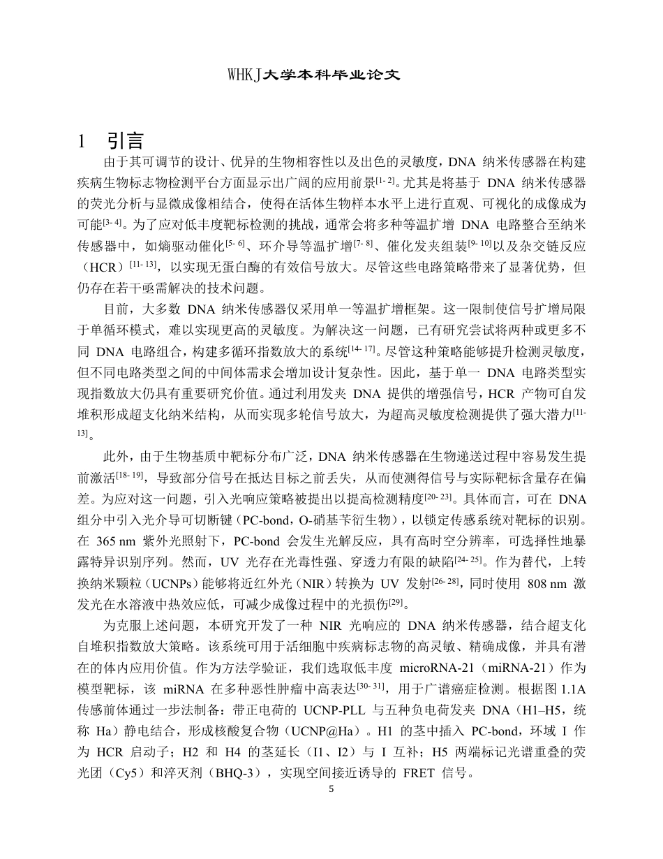 26年WP卫生检验与检疫 超支化自堆积DNA纳米传感器及在近红外光响应下的生物成像15.58-AI24.82_1-约30001字符-全日制.pdf_第5页
