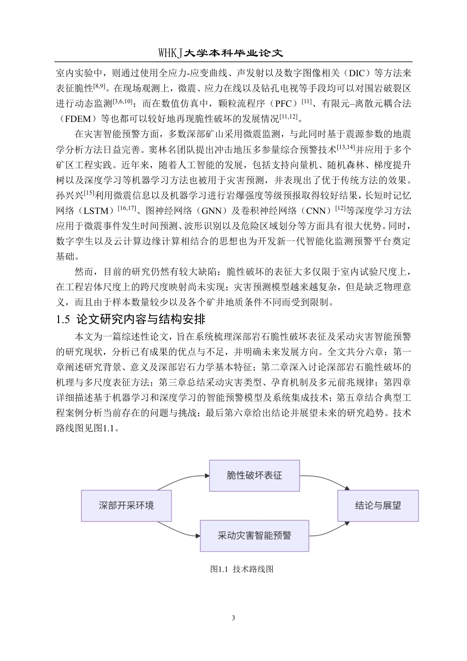 26年WP采矿工程 某石英岩矿60万ta地下开采方案设计-深部岩石脆性破坏表征及采动灾害智能预警研究现状8.89-AI1.2-约21201字符.pdf_第7页