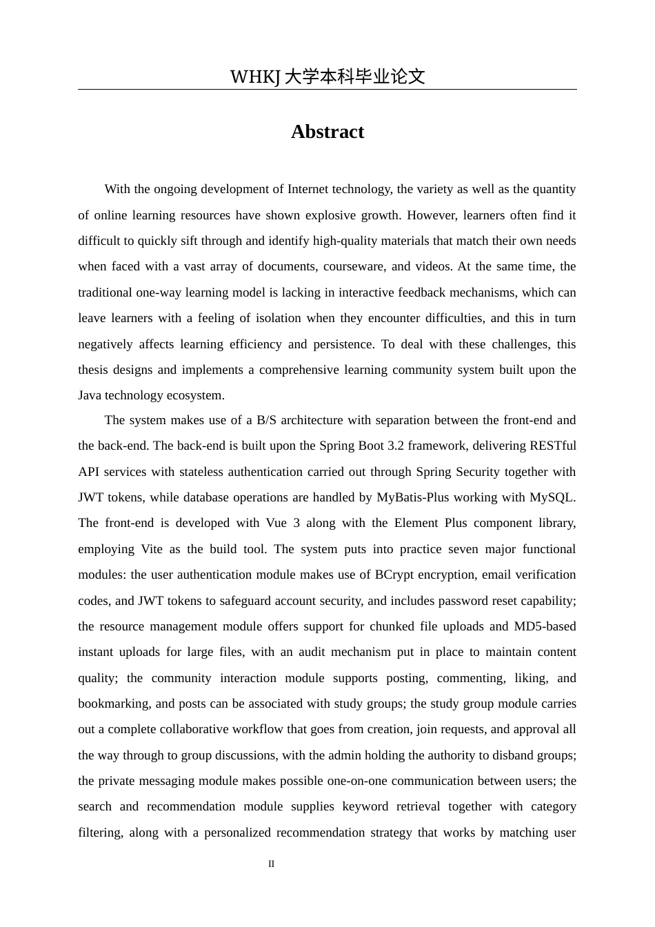 26年WP软件工程 基于Java的学习社区设计与实现7.73-AI全日(29389字).docx_第2页