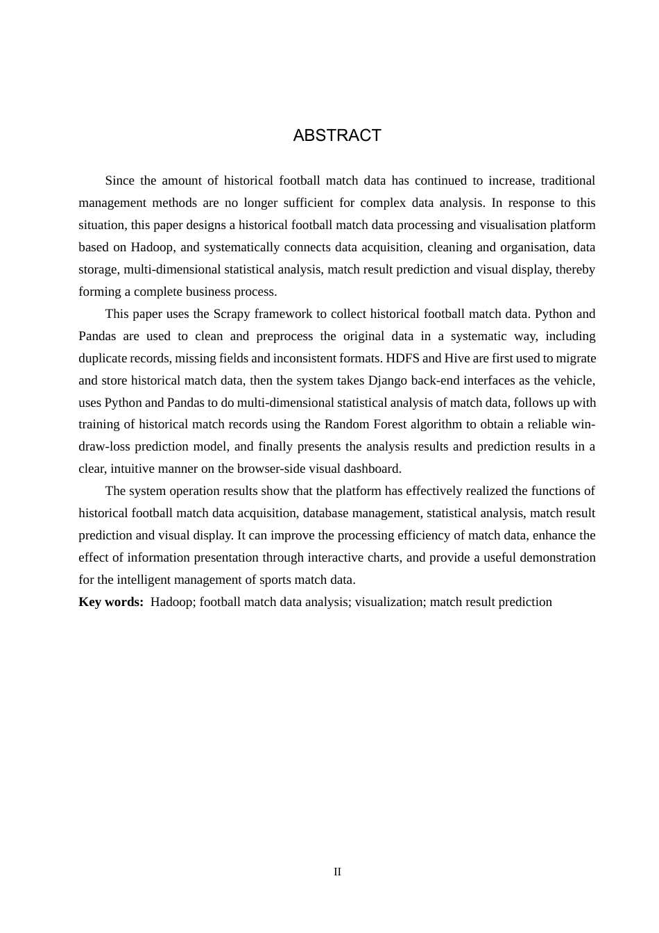 26年WP数据科学与大数据技术 基于Hadoop的历史足球比赛结果数据分析与可视化5.82-AI13.22全日制(23022字).docx_第2页